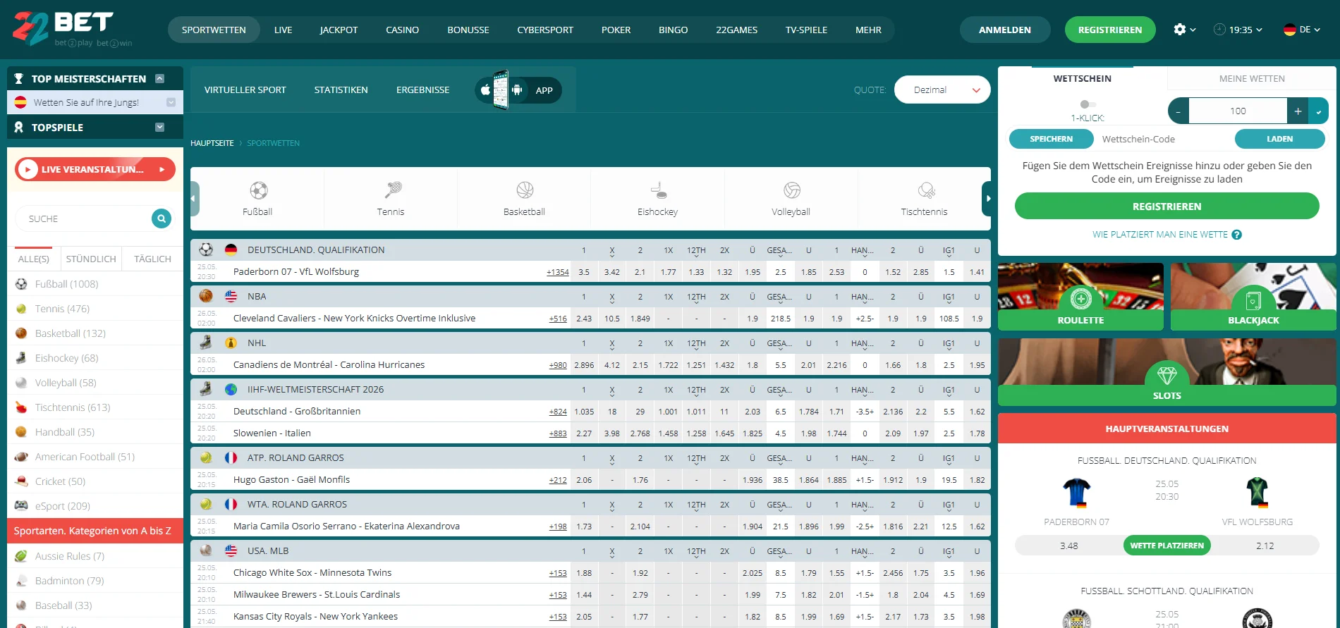 Wettanbieter ohne LUGAS mit Sportwetten und Livewetten